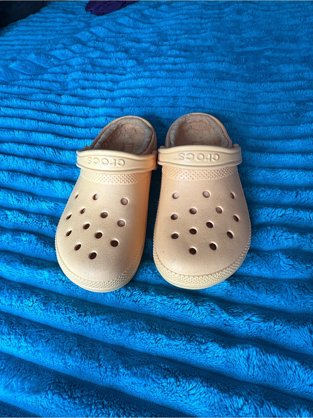 Light peachy color crocs